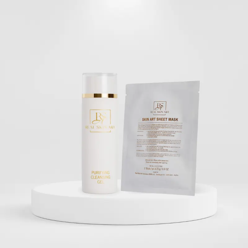 RSA Box Purifying Cleansing Gel & Skin Art Sheet Mask — skincare gift set women